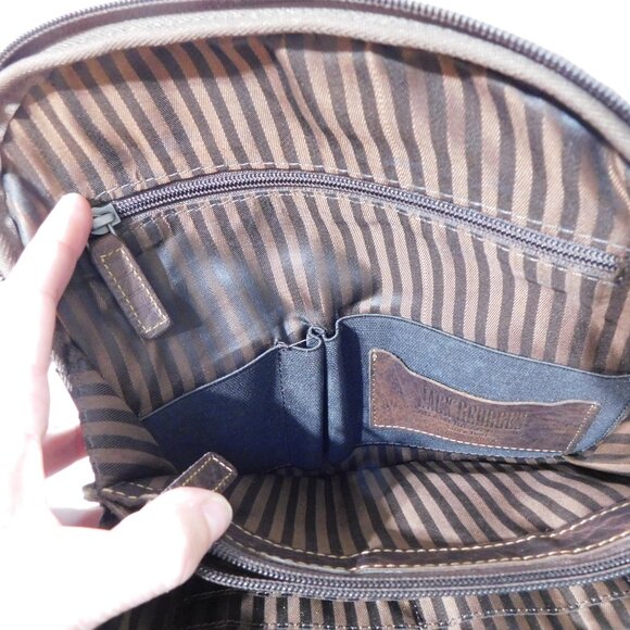 Jack Georges Voyager Convertible Zip Around Backpack Distressed Brown Leather - Picture 8 of 13